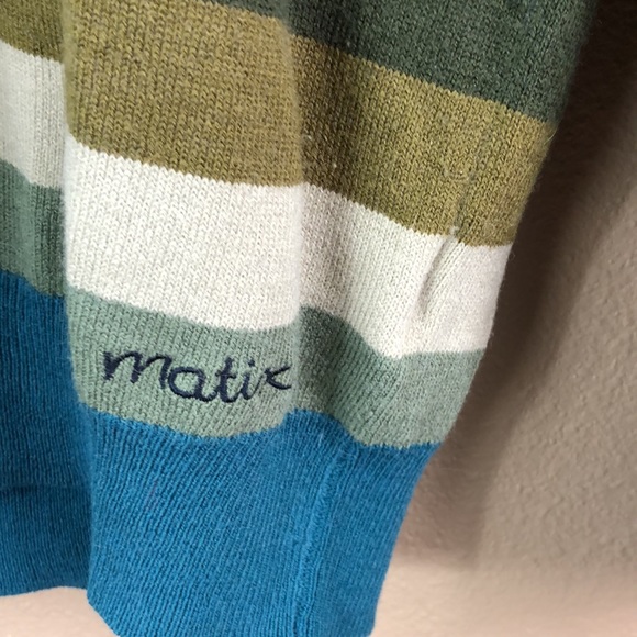 Matix | Marc Johnson Signature Colorful Striped Sweater Men’s Size Small - Picture 2 of 5